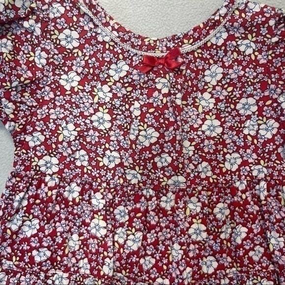 Wonder Kids Red Floral Dress short sleeve cotton baby size 18 Months - Picture 5 of 7